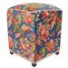 Edwardian Parrot Cheng Italian Velvet Upholstered Ottoman