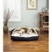 Snoozer Pet Products Poly Cotton Rectangle Cozy Cave Dog Bed Synthetic Material in Blue/Black | 8 H x 35 W x 25 D in | Wayfair 43100