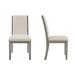 Red Barrel Studio® Crescin Linen Side Chair Wood/Upholstered/Fabric in Gray | 38.61 H x 19.31 W x 20.52 D in | Wayfair