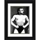 Vintage Muscle Men 13x18 Black Ornate Wood Framed with Double Matting Museum Art Print Titled - Bodybuilder with Thumbs Tucked in Belt