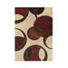 Orelsi Collection Polypropylene Cream And Red 6 9 X 9 6 Area Rugs OR53710