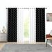 Pinewave Black and Silver Mix Window Curtain Set with Moroccan Blackout Drapes and White Sheers Grommet Top 52 W x 63 L (4-Pack)