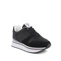 19V69 ITALIA Damen Womens Sneaker SNK 003W Black Oxford-Schuh, Nero, 39 EU