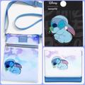 Disney Bags | Loungefly Disney Lilo & Stitch Sleeping In Clouds Crossbody Bag, Wallet & Pin! | Color: Blue/White | Size: 3 Pc. Set