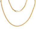 THE BLING KING 4mm Gold Franco Chain Necklace, Luxury and Smooth Finish 18K Real Gold Plated Jewellery Necklace for Men, Women, and Teens (Length: 22 Inches)