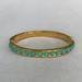 J. Crew Jewelry | J. Crew Bangle Bracelet | Color: Gold/Green | Size: Os