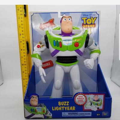 Disney Toys | Buzz Lightyear W/ Karate Chop Action 12” Action Figure Disney Toy Story 4 New. | Color: Green/White | Size: Osb
