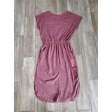 Lularoe Dresses | Lularoe Casual Signaturesoft Midi Criss-Cross Dress With Pockets In Plum Size S | Color: Purple | Size: S