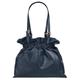 Shopper SAMANTHA LOOK Gr. B/H/T: 25 cm x 25 cm x 10 cm onesize, blau Damen Taschen Handtaschen echt Leder, Made in Italy