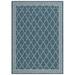 Blue;gray 63" x 91" L Area Rug - Red Barrel Studio® Courtyard 8871 Area Rug In Blue/Grey 91.0 x 63.0 x 0.2 in blue/gray | 63" W X 91" L | Wayfair