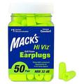 Mack s Hi Viz Soft Foam Earplugs 50 Pair - Most Visible Color Easy Compliance Checks 32dB High NRR - Comfortable Safe Ear Plugs for Shop Work Industrial Use Motor Sports and Shoot