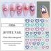 Heart Nail Stickers Pink White Blue Nail Art Decals For Nail Art Diy Manicure