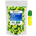 XPRS Nutra Size 0 Empty Capsules - 500 Count Colored Empty Gelatin Capsules - Capsules Express Empty Pill Capsules - DIY Supplement Capsule - Color Gel Caps Pills (Green and Yellow)