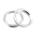 Unique Bargains 2 Pcs 54.1mm to 66.1mm Universal Car Hub Centric Rings Silver Tone