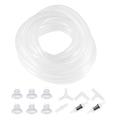 Uxcell 4mm ID 6mm(1/4 ) OD 10m Clear Silicone Tubing Aquarium Pump Hose Rubber Tube with Check Valves Suction Cup Connector