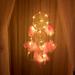 Handmade Dream Catcher Feathers Night Light Car Wall Hanging Room Home Decor Pink