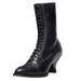HSMQHJWE Rain Boots Wide Calf For Women Size 23 Womens Winter Dresses Casual Mid Calf High Crosstied Boots Stretch Shoes Toe Laceup Vintage Heel Pointed Women S Boots Riding Chaps For Women
