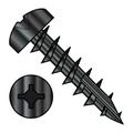 8-11X3/4 Square Phil Drive Pan Deep Thread Wood Screw Full Thread Type 17 Black Oxide Oil (Pack Qty 5 000) BC-0812DXP17DB