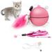 FZFLZDH Smart Interactive Cat Toy - Newest Version 360 Degree Self Rotating Ball USB Rechargeable Pet Toy Build-in Spinning Led Light