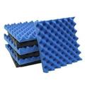 6 Pack Black + blue / Charcoal egg crate foam acoustic tiles soundproofing foam panels sound insulation soundproof foam padding sound dampening Studio padding 30x30x3.8cm