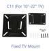 Fixed Tilt Full Motion TV WALL MOUNT BRACKET Magictek Easy to Install Cold-rolled Steel Black C11 (10 -22 )