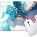 Blue Ink Marble Mouse Pad Design Mouse Mat Anti Slip Rubber Base Mousepad Waterproof Office Mouse Pad Golden Marbling Mouse Pad for Women and Men 9.5 x 7.9 Inch