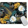 Mouse Pad Vintage Floral with Tropical Flowers Mouse Pad Mouse Mat Square Mouse Pad Non Slip Rubber Base MousePads for Office Laptop 9.5 x7.9 x0.12 Inch