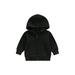 Baby Boy Girl Zip Up Hoodie Toddler Solid Color Cotton Long Sleeve Hooded Sweatshirt Jacket Coat with Pockets