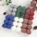 GROFRY 6Pcs 8cm Xmas Ball Faux Pearl Shinny Festive Round Shape Decorative Bright Color Christmas Ball with Rope for Festival