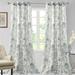 Yipa Curtains Light Filtering Window Curtain Grommet Luxury Voile Semi Sheer Bedroom Linen Textured Privacy Long Home Decor Blue 52 x 54 in