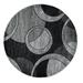 Orelsi Collection Polypropylene Gray And Black 8 1 X 8 1 Area Rugs OR5288