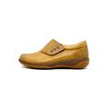 Wide Width Women's Anna Oxford Flat by Hälsa in Mustard (Size 10 W)