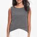 Madewell Tops | Madewell Striped Crossover Tank Top Black Gray Sz S | Color: Black/Gray | Size: S