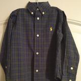 Polo By Ralph Lauren Shirts & Tops | Boys 2t Long Sleeve Polo Casual Button Down | Color: Blue/Gold | Size: 2tb