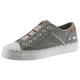 Slip-On Sneaker MUSTANG SHOES "Schlupfschuh, Freizeitschuh" Gr. 38, grau (graugrün) Damen Schuhe Sneaker
