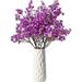 Zukuco 4 Pcs Artificial Flowers Baby s Breath Fake Silk Flowers Real Touch Bouquet for Home Kitchen Wedding Party DIY Home Decorations(Purple)