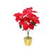 Artificial Red Poinsettia Potted Plant Poinsettia Plant Artificial Poinsettia Bonsai Simulation Poinsettia Plant Christmas Flowers Decorations in Pot