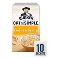 Quaker Oatso Simple Golden Syrup Porridge porrage Cereal 10X36g - Pack of 9