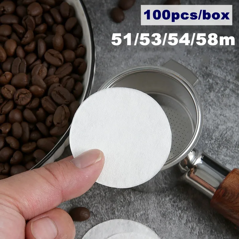 300 pièces 51mm/53mm/54mm/58mm filtre à café papier porte-filtre filtre panier expresso cafetière papier filtre café accessoires