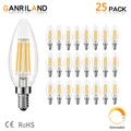 GANRILAND-Ampoule LED à Filament E14 220V C35 3.5W Lumière Blanche Chaude 2700K Lampe Bougie