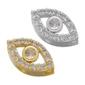 SAF'S Eye-Perles ovales en laiton pour fabrication de bijoux breloque pavée accessoires de