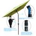 6 x 9ft Patio Umbrella Outdoor Waterproof Umbrella with Crank and Push Button Tilt