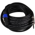 Seismic Audio 50 Foot 12 Gauge Speakon to 1/4 Pro Audio Speaker Cable - 50 Black - SASPT12-50