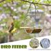 Clearance!Holloyiver Bird Feeders Window Bird Feeders Wild Bird Feeders for Outdoor Hanging for Garden Yard Round Shape Clear Acrylic Bird Feeders for Great Viewing