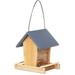 Bird Feeder Outdoor Wooden Bird Seed Feeder Porch Decorative Bird House Accessories for Woodpeckers Cardinals Large Birds