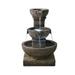 16inches Outdoor Water Fountain with LED Light - Modern Curved Indoor-Outdoor Waterfall Fountain 5-Tier Cascading Bowl Zen Fountain for Outdoor Space or Indoor Decor