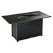Patio Resorts 72 x 40 in. Regal Rectangle Aluminum Counter Table with Fire Pit