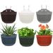 Ludlz Wall and Railing Hanging Planters for Indoor Plants with S Hooks Hanging Pots for Plants Outdoor Half Round Plant Hanger for Fence Large Plastic Pots for Hanging Plants