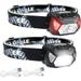 Lepro 2-Pack Headlamps Rechargeable 2000Lux Super Bright LED Head Lamp with 6 Modes for Camping & Hiking Gear Essentials IPX4 Waterproof Flashlights with Adjustable Headband USB Cable Included