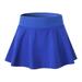 Promotion Clearance!Women s Pleated Tennis Skirt High Waisted Athletic Golf Skorts Skirts for Running Casual Royal Blue L